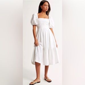 NWT ✨ Emerson Puff Sleeve Linen Midi Dress